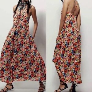 Free People Floral Maxi Dress size XS/S